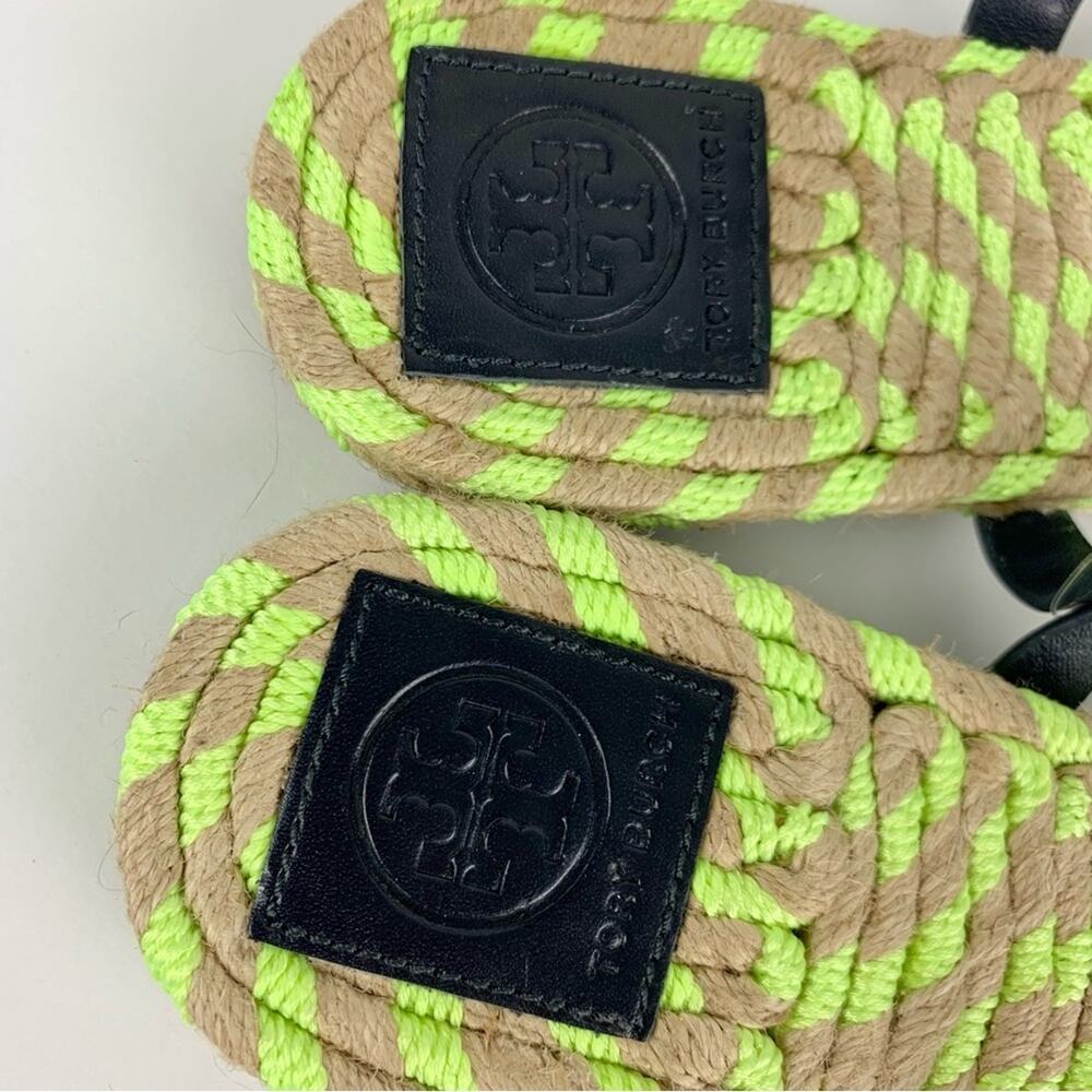 Tory Burch Two Band Flat Espadrille Slide Sandals 8.5 - Picture 9 of 14